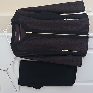 Boston Proper Suit Leopard Print